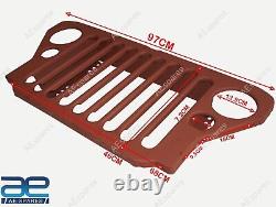 Grille en acier pour radiateur revêtue de primaire pour Jeeps Ford 41-45 MB GPW ECs