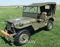Haut d'été souple pour Willys Jeep Ford MB GPW G-503 - Vert olive clair en toile