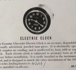 Horloge électrique accessoire Chevrolet de 1933 - Support de tableau de bord/boîte à gants - Pièce d'origine GM 6 volts