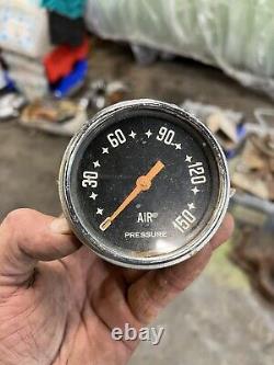 Jauge de pression d'air Vintage Stewart Warner 150 Psi 3.25 de travail pour Air Ride Custom