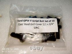 Jeep Ford Gpw WW2 G503 F Script 7 Emplacements de Vis (Ensemble de 48) reproduction de haute qualité