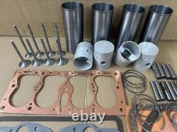 Kit de révision moteur adapté à Willys Jeep 134 F-head 1950-72 Piston + Liner + Joint + Soupape