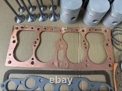 Kit de révision moteur adapté à Willys Jeep 134 F-head 1950-72 Piston + Liner + Joint + Soupape