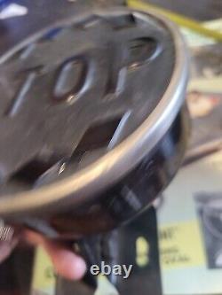 Lentille en verre de feu arrière vintage pour moto, hot rod, accessoire rat rod.