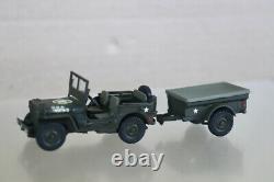 MV Modèles Wwii Us Army Ns-qt04h Willys Ford Standard Jeep & Trailer Mb/gpw Oa