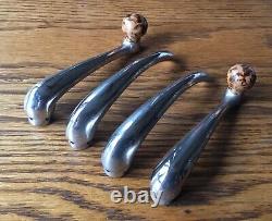 Manivelles de vitres et poignées de portes Ford 1932 vtg nickel intérieur des années 1930