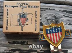 NOS 1940s Antique WW 2 Plaque d'immatriculation Topper Vintage Chevy Ford 1