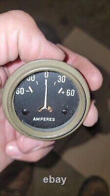 NOTRE jauge ampèremétrique de 60 ampères 60-60 pour Jeep Willys MB de la Seconde Guerre mondiale, Ford GPW et GPA SEEP G503