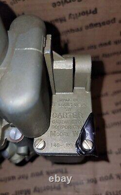 Nos Carter W-o 698s Carburateur Pour Ww2 Willys MB & Ford Gpw Jeep P# Wo-647843c