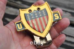 Nos années 1940 Antique WW 2 Licence plaque dessus Vintage Chevy Ford 1