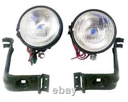Nouvelle lumière de phare avec support paire gauche et droite s'adapte à la jeep Willys MB Ford GPW