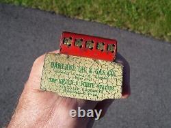 Outil de visière antique Sinclair des années 1940 pour l'essence et l'huile, Vintage GM Ford Chevy Hot Rat Rod Bomb