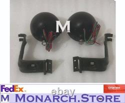 Paire de phares avec support gauche et droit, compatible avec jeep Willys MB et Ford GPW F