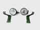 Paire De Phares + Supports Gauche Et Droit Compatibles Avec Les Jeeps Willys Mb Ford Gpw