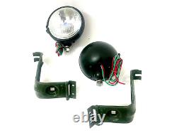 Phares adaptés pour Willys Jeeps MB Ford Gpw + Paire de supports gauche et droit