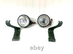 Phares adaptés pour Willys Jeeps MB Ford Gpw + Paire de supports gauche et droit