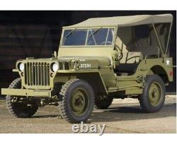 Pour Jeep Willys Ford MB Gpw Toile De Haute Qualité Soft Top G-503- Od/olive Green