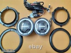Pour Jeep Willys GPW Kit de conversion de phare LED - Complet avec montage et câblage