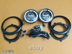 Pour Jeep Willys GPW Kit de conversion de phare LED - Complet avec montage et câblage