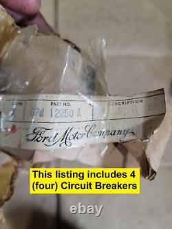 Quatre disjoncteurs de circuit de 5 ampères NOS pour Jeep Willys MB Ford GPW GPW-12250A & WO-A1733