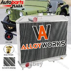 Radiateur à 3 rangées pour Jeep Willys CJ2 1941-1952, CJ-2A, CJ3, M38/ Ford GPW