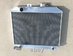 Radiateur en aluminium 3 rangées + ventilateur pour Jeep Willys MB/CJ-2A/M38/Ford GPW 1941-1952 MT