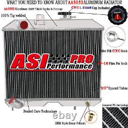 Radiateur en aluminium à 3 rangées ASI pour Jeep Willys MB/CJ-2A/M38 Ford GPW de 1941 à 1952