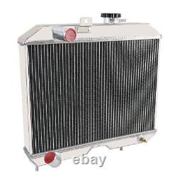 Radiateur en aluminium à 3 rangées compatible avec Jeep Willys CJ2 CJ-2A CJ3 M38 / Ford GPW 1941-1952