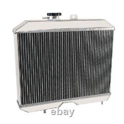 Radiateur en aluminium à 3 rangées compatible avec Jeep Willys CJ2 CJ-2A CJ3 M38 / Ford GPW 1941-1952