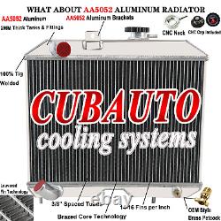 Radiateur en aluminium à 3 rangées compatible avec Jeep Willys CJ2 CJ-2A CJ3 M38 Ford GPW 1941-1952 48