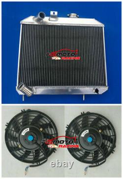 Radiateur en aluminium + ventilateur pour Jeep Willys CJ2 CJ-2A CJ3 M38 Ford GPW 1941-1952