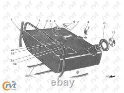 Réservoir de carburant avec accessoires A1221 +A1472 compatible avec Ford Jeep MB/GPW 1941-42 - Petite bouche