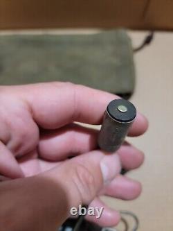 Sac en toile OD du Signal Corps de la Seconde Guerre mondiale avec fermeture éclair pour Jeep Ford GPW GPA Willys MB