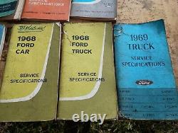 Spécifications de service Ford 1953-1969 Livre de spécifications de voitures et de camions Données mécaniques