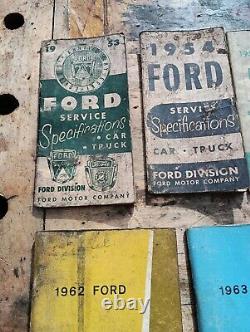 Spécifications de service Ford 1953-1969 Livre de spécifications de voitures et de camions Données mécaniques