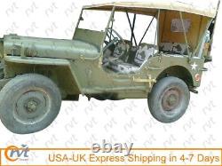 TOIT EN TISSU BRODÉ POUR JEEP WILLYS Ford MB GPW VERT, MARRON, GRIS, NOIR
