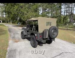 TOIT EN TOILE PIQUÉ POUR JEEP WILLYS Ford MB GPW VERT, MARRON, GRIS, NOIR