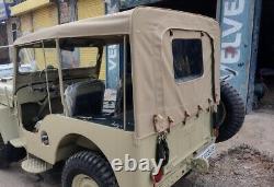 TOIT ÉTÉ SOUPLE POUR ARCEAUX DROITS POUR JEEP WILLYS CJ2A 1945-1949 - VERT OD