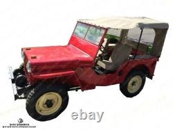 TOIT ÉTÉ SOUPLE POUR ARCEAUX DROITS POUR JEEP WILLYS CJ2A 1945-1949 - VERT OD