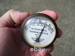 Thermomètre ancien pour voiture des années 1940 - Chevy Ford Vintage Hot Rod rat gm bombe 49