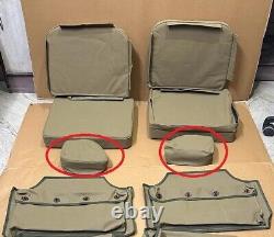 Toile de toit et ensemble de coussin G-503 + Pochette arrière A3216 pour Willys Jeep Ford MB GPW