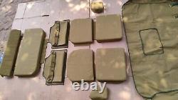 Toile de toit et ensemble de coussin G-503 + Pochette arrière A3216 pour Willys Jeep Ford MB GPW