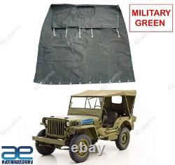 Toit en toile souple d'été vert militaire pour Jeep Willys Ford MB GPW G-503 S2u