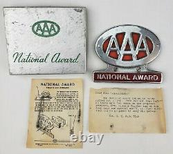 Vintage Des Années 1950 Nos Aaa National Award Plaque De Licence Automatique Topper Hot Rat Rod Sign