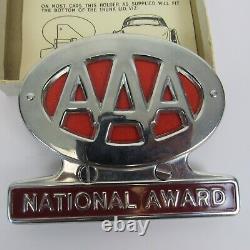Vintage Nos Aaa National Award Plaque De Licence Automatique Topper Hot Rat Rod Emblem S6