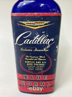 Vintage Nos Gm Blue Coral Car Auto Wax Etiquette De Bouteille General Motors Rare