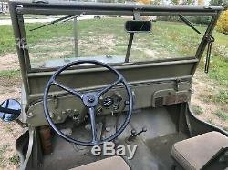 Wow Originale Début Wwii 1942 Ford Gpw Script Jeep Willys MB Armée Américaine Armée
